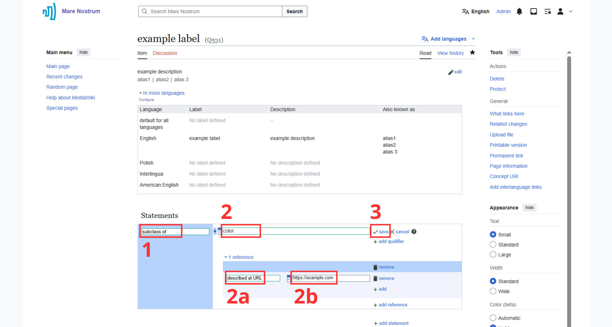 Add statement elements
